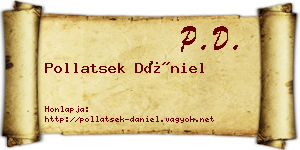 Pollatsek Dániel névjegykártya